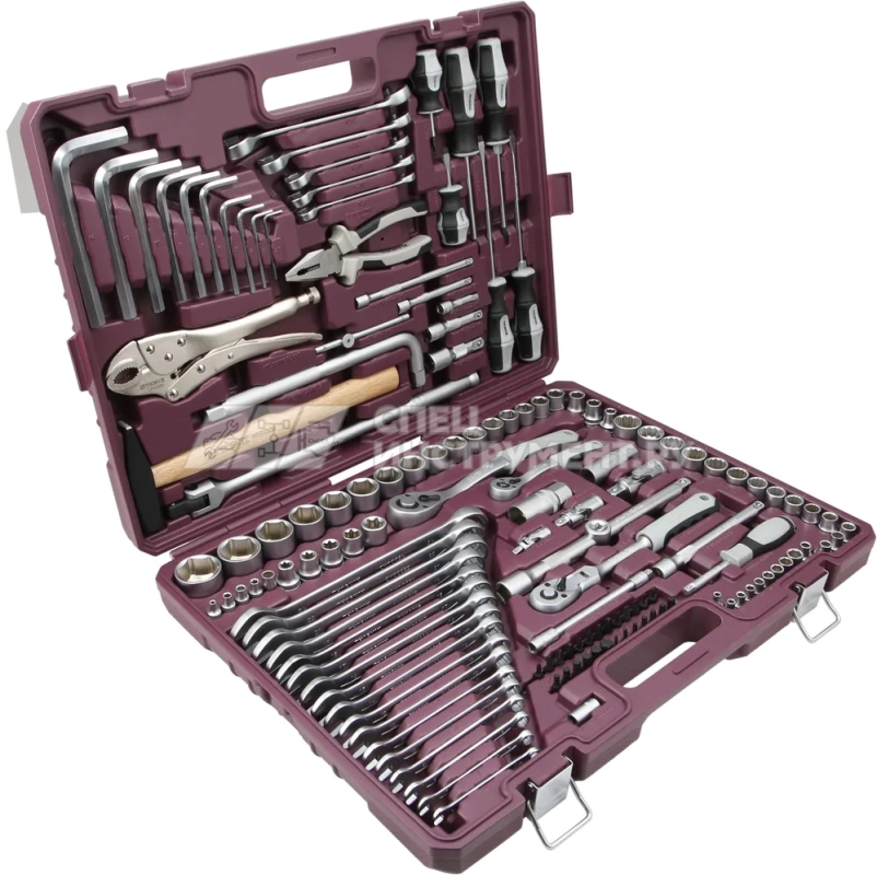 TS142 Набор инструмента универсальный 1/4", 3/8" и 1/2"DR, 142 предмета