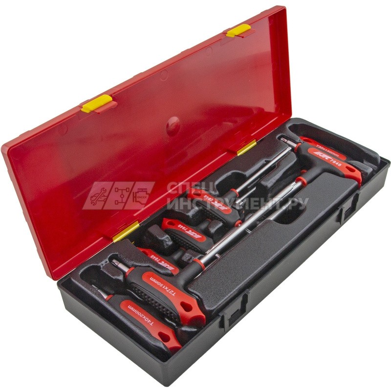 Набор ключей TORX с отверстием с Т-образной ручкой T10H-T40H 7пр.