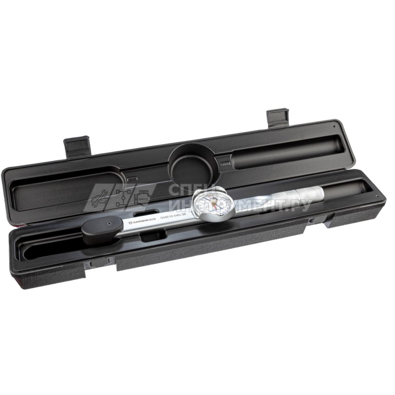 Динамометрический ключ 0-40 Нм, стрелочного типа, двусторонний, с приводным квадратом 3/8"