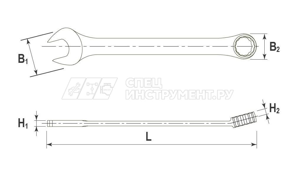 W30038D Ключ гаечный комбинированный серии ARC, 38 мм
