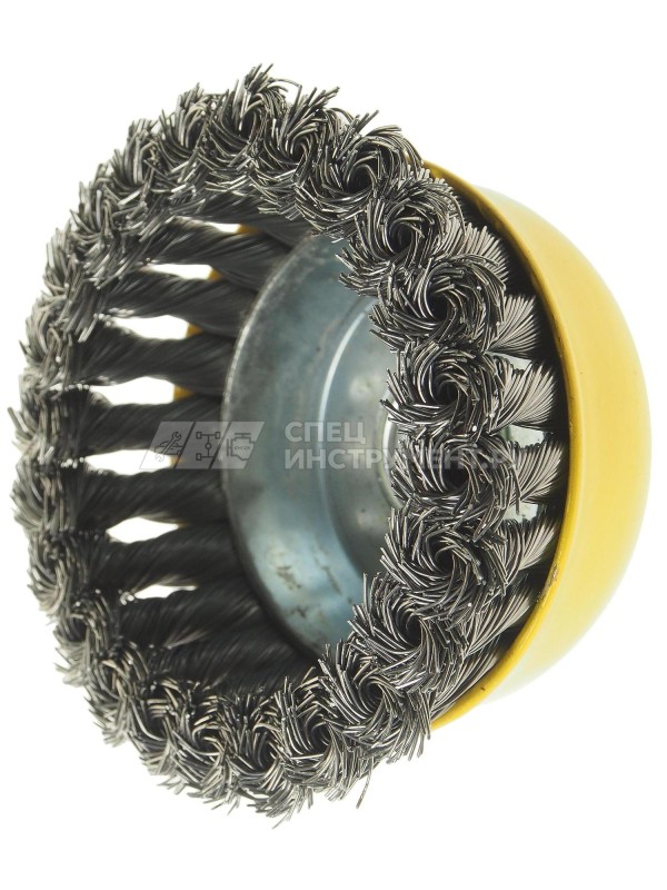 Щетка для УШМ ER-11100: 100мм М14 "Чашка" стальная проволока 0,5мм (макс. 8500 об/мин.) ЭВРИКА