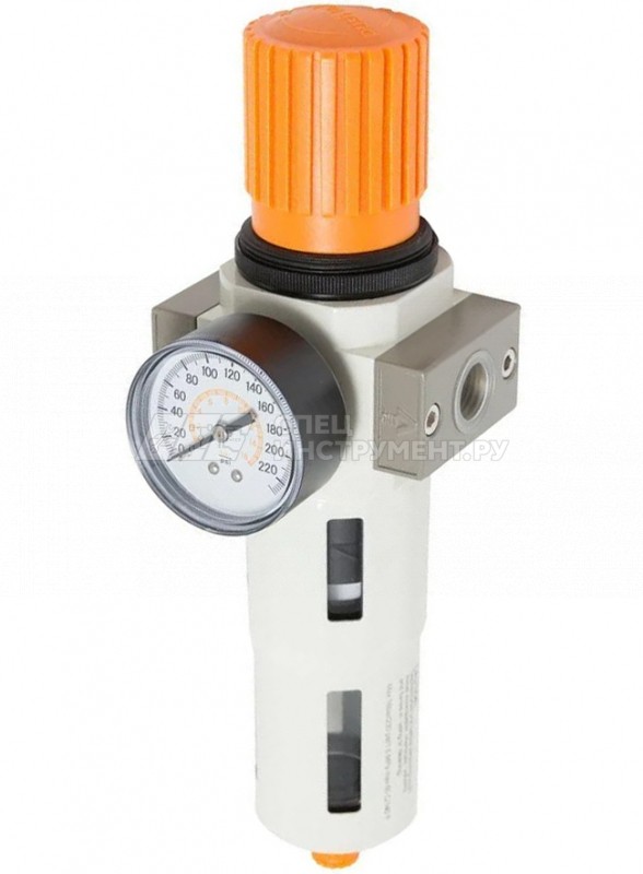 Фильтр-регулятор RF-702412 с индикатором давления для пневмосистемы "Profi" 1/2", 2800 л/мин, 5 мкм