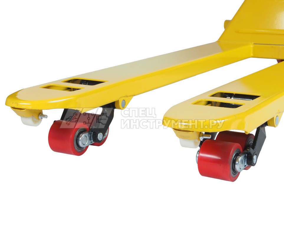 Тележка гидравлическая (рохля) ER-67003 ручная 3т (ручной спуск,длина вил 1200мм,колеса:полиуритан, min 85мм.max 200мм) ЭВРИКА