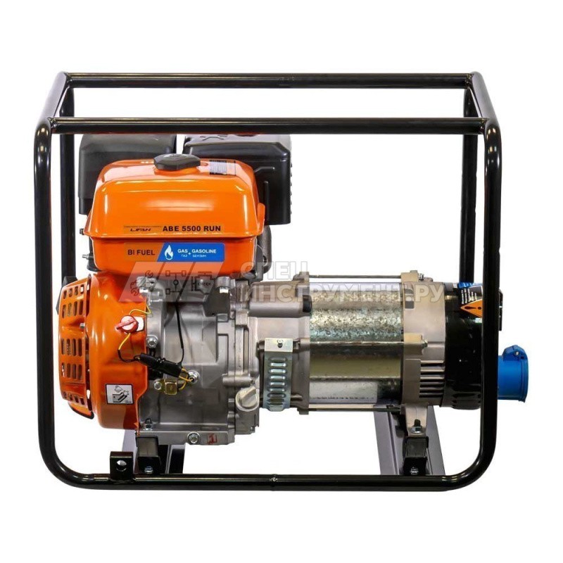 Генератор ABE 5500 RUN (max.5.5кВт, 230В) бензин+газ, увеличенный бак 13л