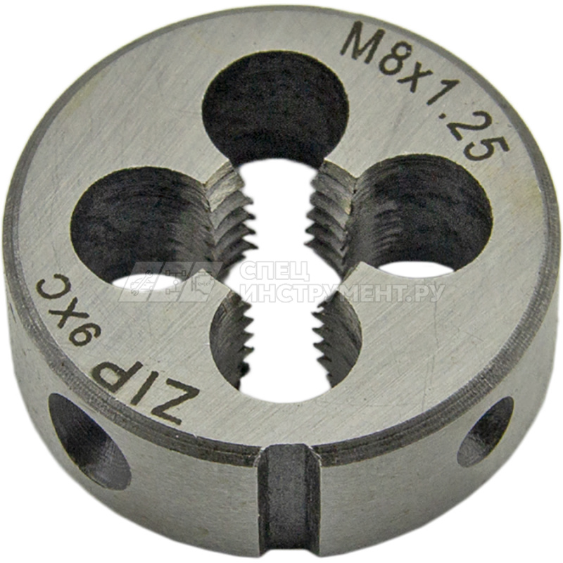 Плашка М8x1.25, сталь 9ХС