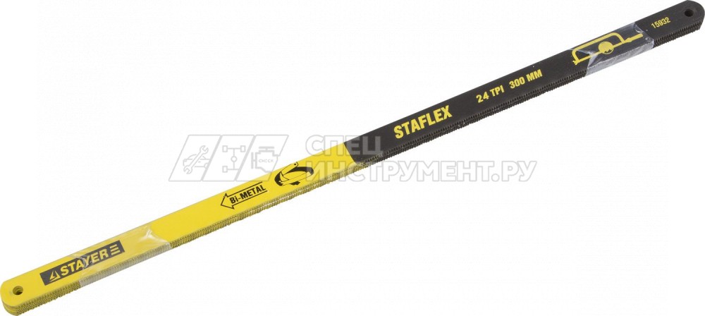 Полотна STAYER "PROFI" для ножовки по металлу, Bi-metall, 24TPIх300 мм, 100 шт