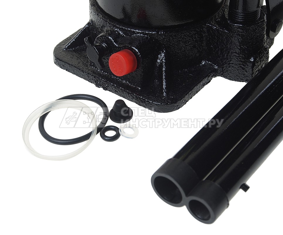 Домкрат гидравлический ER-80121 бутылочный с клапаном 12т, ремкомплект (выс. подъема 235-445мм) ЭВРИКА