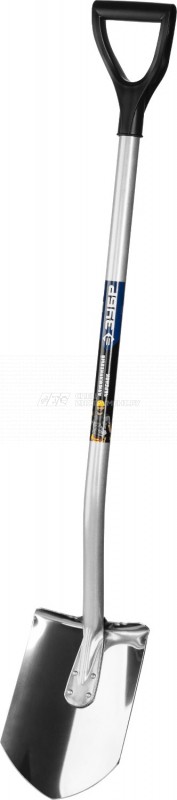 Лопата ЗУБР "ЭКСПЕРТ" из нержавеющей стали, алюминиевый черенок, 280х190х1200мм