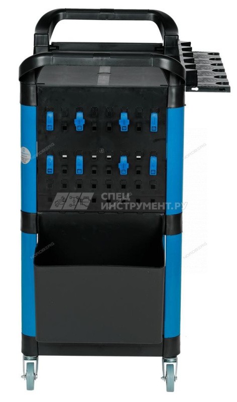 Тележка инструментальная с пластиковыми полками (состоит из 2 коробок) синяя