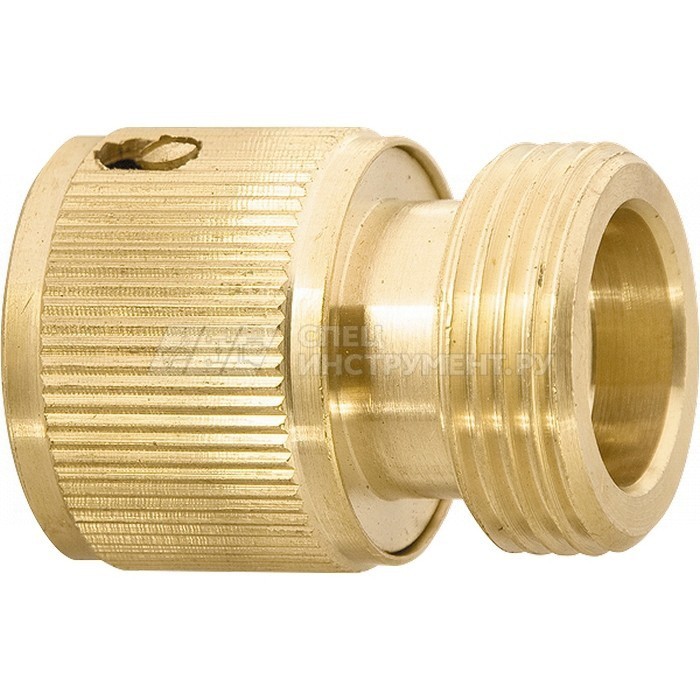 Соединитель латунный быстросъемный, внешняя резьба 3/4", посадочный D 3/4"