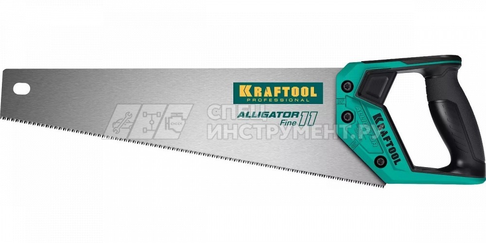 Ножовка для точного реза "Alligator 11", 400 мм, 11 TPI 3D зуб, KRAFTOOL