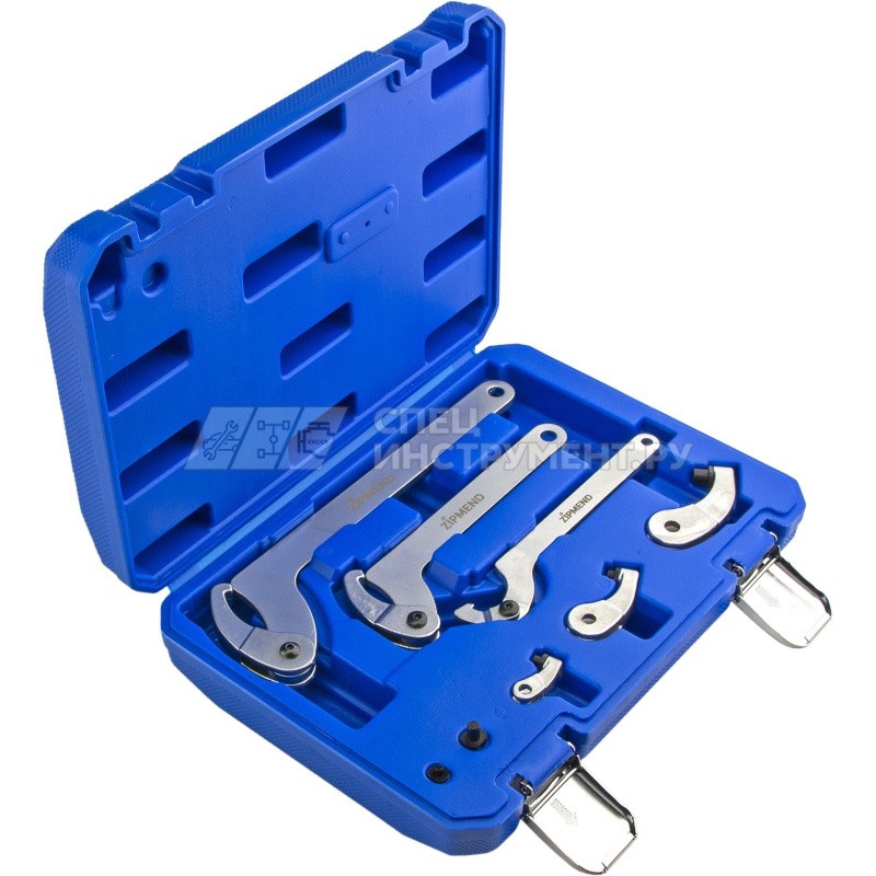 Набор радиусных ключей для круглых шлицевых гаек 35-120мм, 8пр.