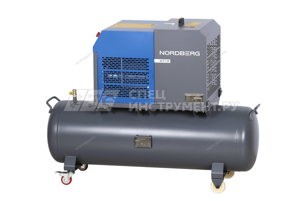 Компрессор винтовой, 5,5 кВт, 10 бар, 660 л/мин, ресивер 230 л, IP54