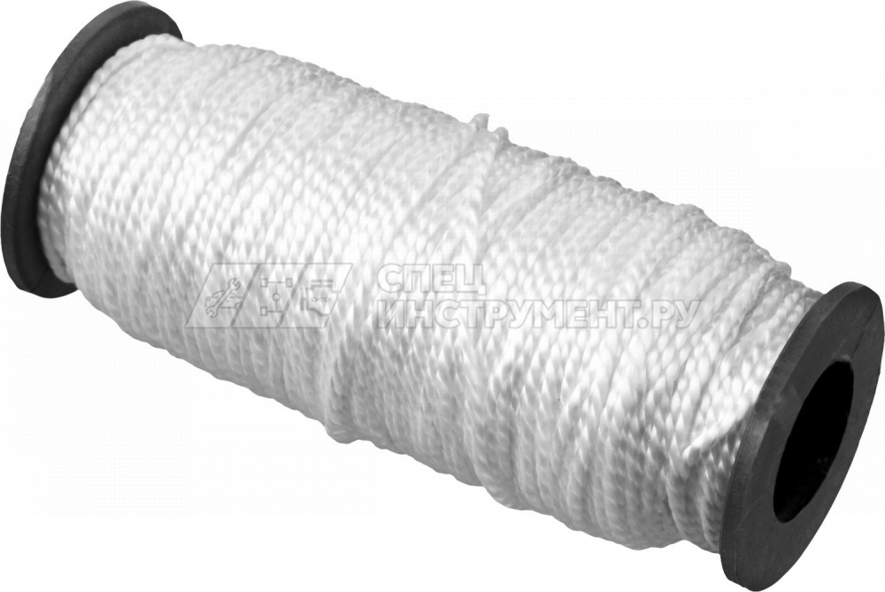 Шнур кручёный капроновый СИБИН, диаметр - 2 мм, длина - 50 м (катушка), 70 кгс
