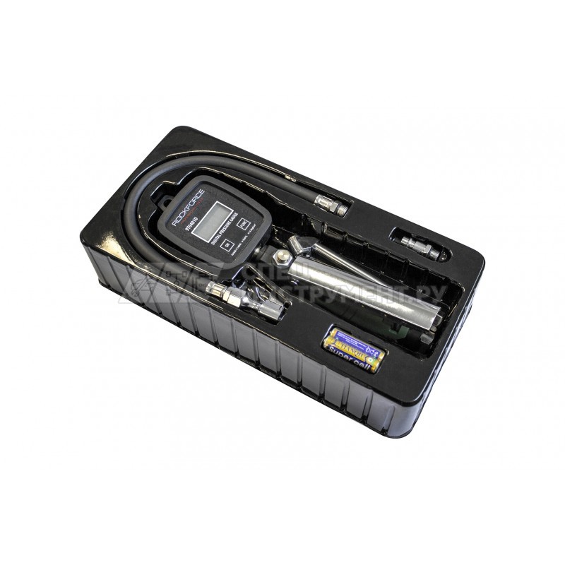 Пистолет для подкачки шин с цифровым манометром, шлангом и жестким удлинителем для грузовых а/м(0-14bar;psi,bar,kpa,kg/cm2; раб. t -18 +40гр)