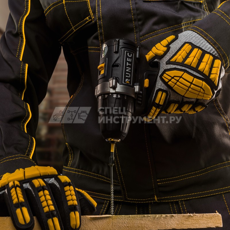 Дрель-шуруповерт аккумуляторная RUNTEC PRO 10 мм,16В, 2*2Ач, 45Нм
