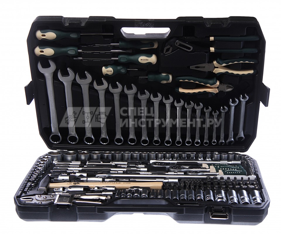 Набор инструментов RF-41802-5: 1/2"&1/4"&3/8"DR с 6-гранными головками 180пр.