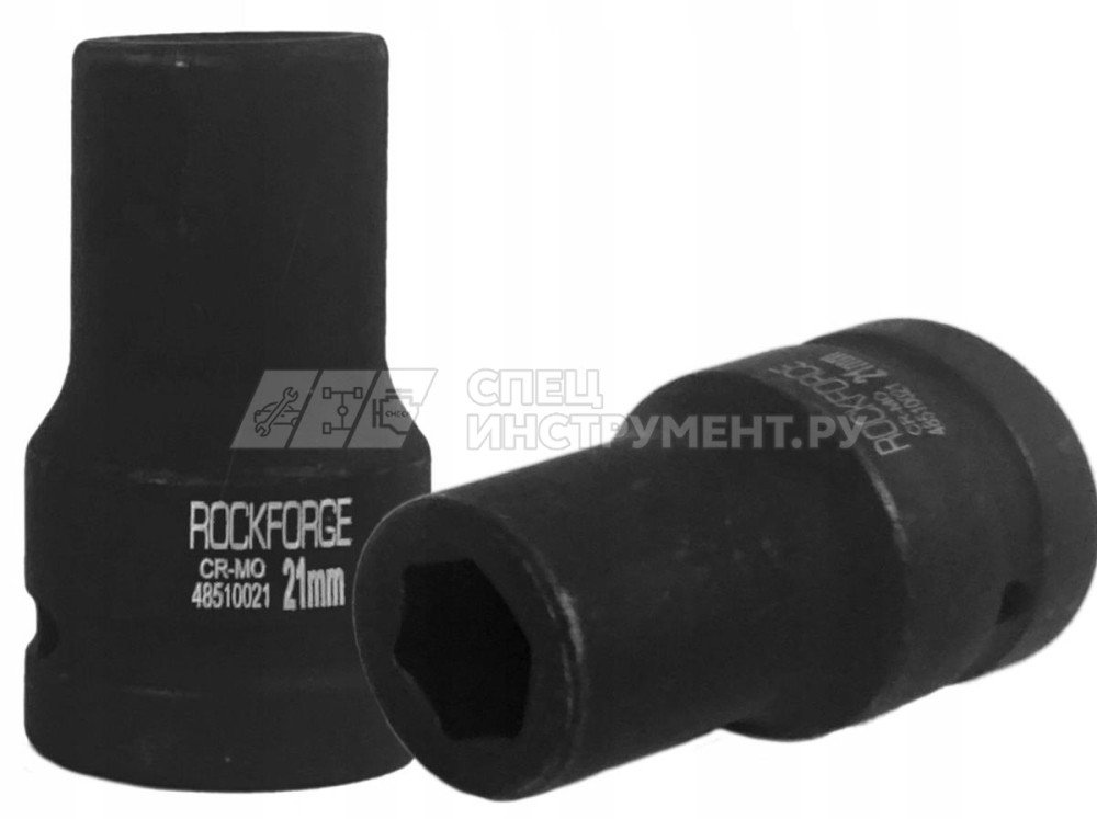 Головка торцевая  21мм 1" 6-гранная ударная удлиненная L=90мм ROCKFORCE RF-48510021 /1/40