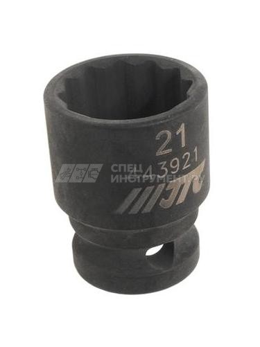 Головка торцевая ударная 12-гранная 1/2" х 21мм, длина 38мм