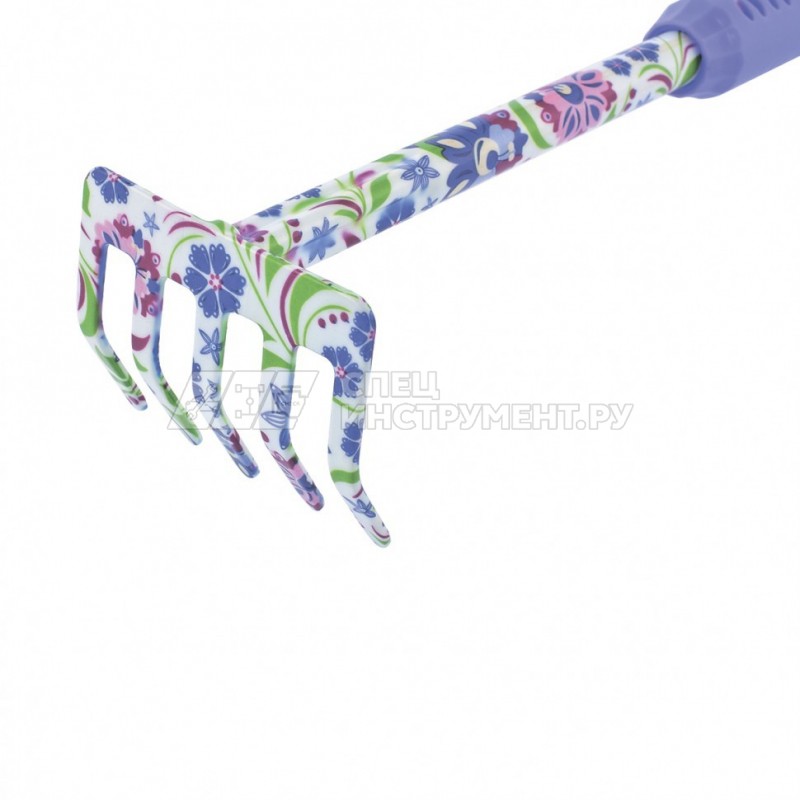 Грабли 5-зубые прямые удлиненные, обрезиненная рукоятка