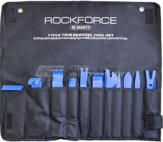 Набор инструмента RF-905M11: демонтажа внутренней обшивки салона 11пр., на полотне. ROCKFORCE /1/10