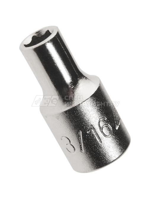 Головка торцевая 6-гранная 1/4" х 3/16", длина 25мм