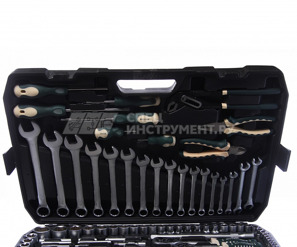 Набор инструментов RF-41802-5: 1/2"&1/4"&3/8"DR с 6-гранными головками 180пр.