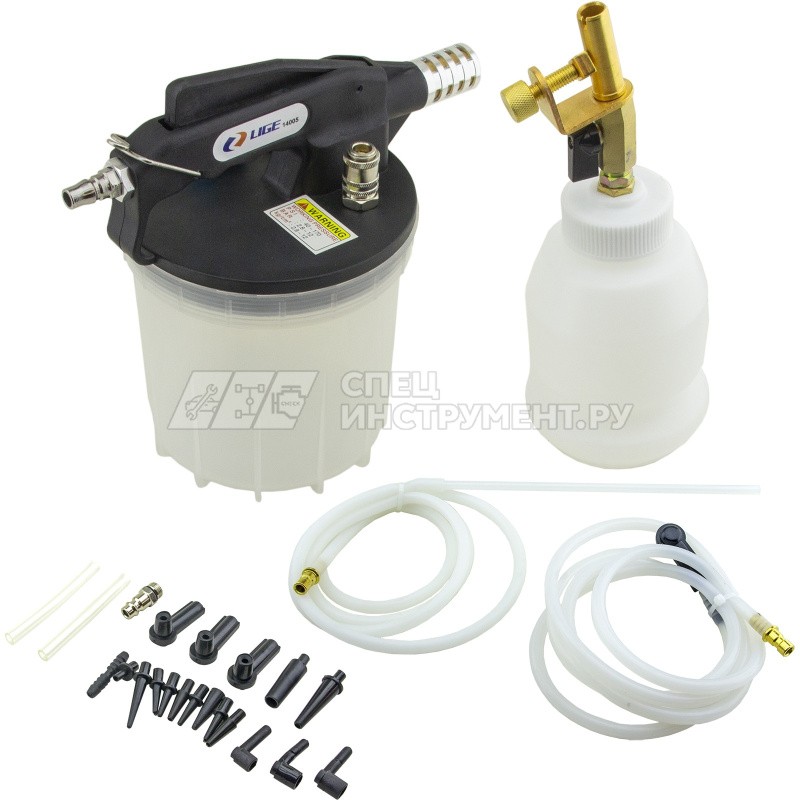 Пневматический насос для замены тормозной жидкости 2л., 1000 куб.с., 1/4" 40-170psi LG-14005 LIGE