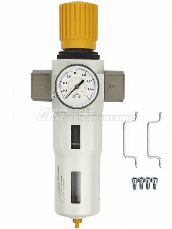 Фильтр-регулятор RF-702534 с индикатором давления для пневмосистемы "Profi" 3/4", 8500 л/мин, 5 мкм