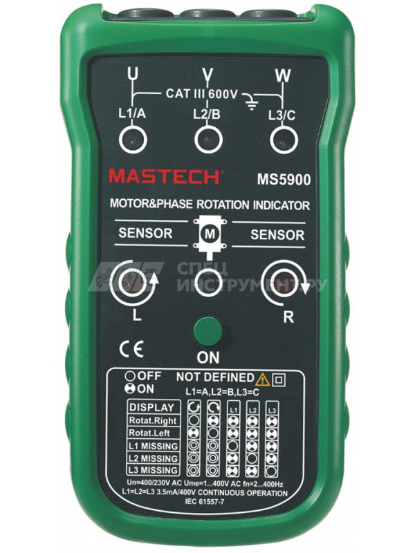 Индикатор направления и фазы вращения электромоторов MS5900