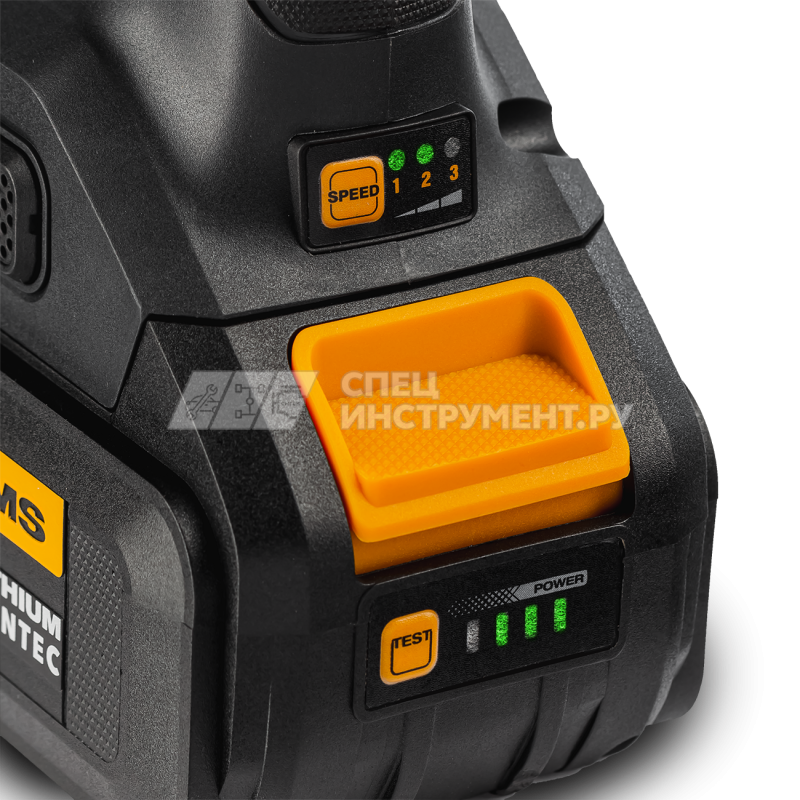 Шлифмашина угловая аккумуляторная RUNTEC PRO 125 мм, 20В, 2*4Ач, 900Вт