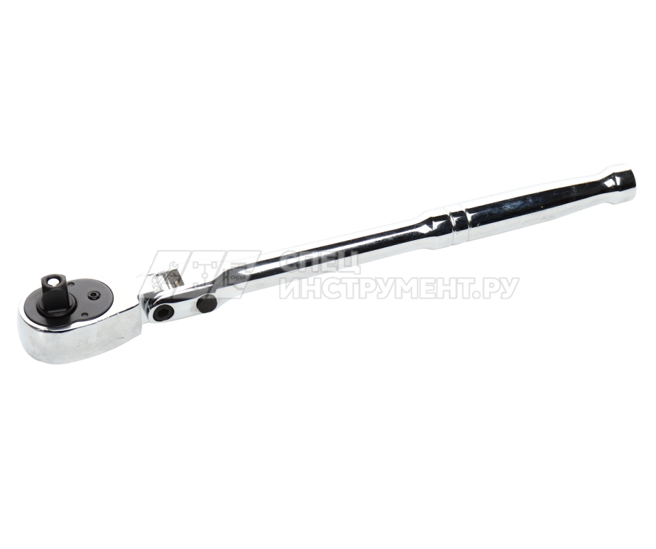 Трещотка 3/8" 72 зуба шарнирная с металлической рукояткой, L-268мм