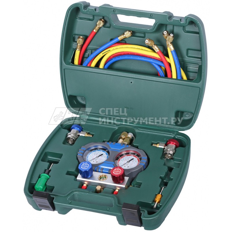 Коллектор манометрический со шлангами и муфтами в кейсе