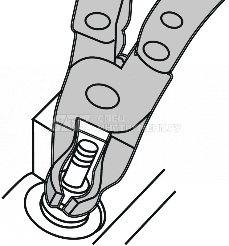 Щипцы для демонтажа маслосъемных колпачков с удлиненными захватами, 270 мм