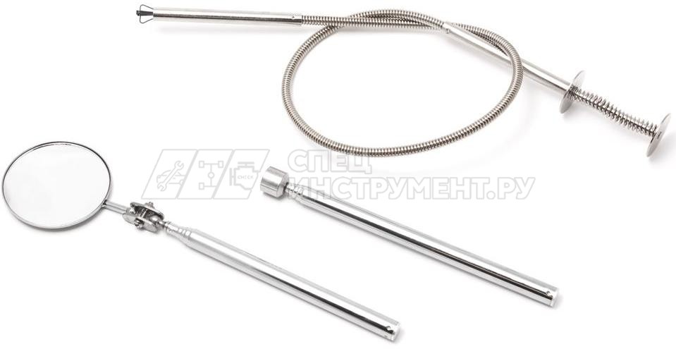 Набор приспособлений (зеркало: 200-550мм, магнит: 145-680мм, гибкий захват-600мм) 3пр., в блистере