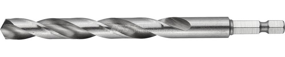 Сверло ЗУБР "ЭКСПЕРТ" по металлу шестигранный хвостовик 1/4", быстрорежущая сталь Р6М5, 10х133мм