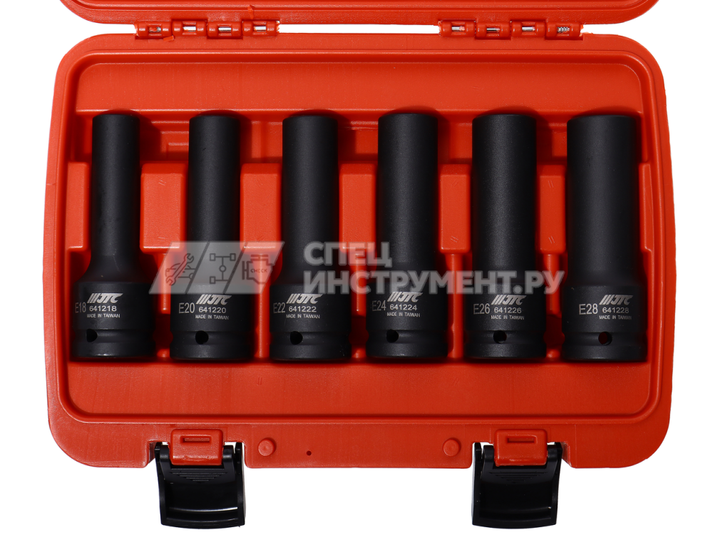 Набор головок торцевых ударных глубоких TORX 3/4" E18-E28, 6пр.