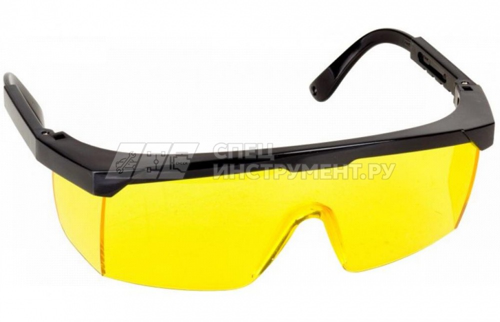 STAYER OPTIMA Желтые, очки защитные открытого типа, регулируемые по длине дужки.