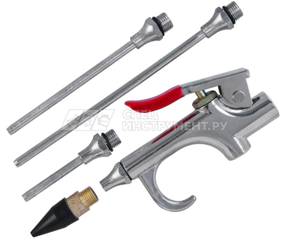 Пистолет продувочный с насадками в наборе, 5 предметов