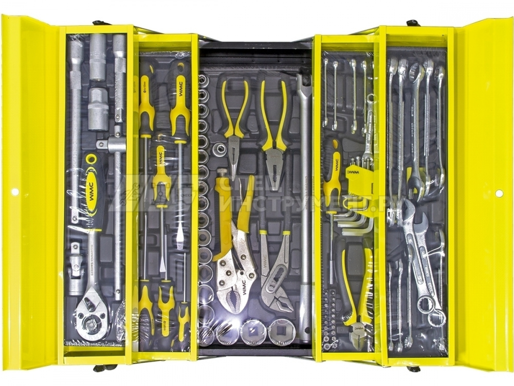 Набор инструмента WMC-4087C:87пр (6гр.), в металлическом складном кейсе WMC TOOLS