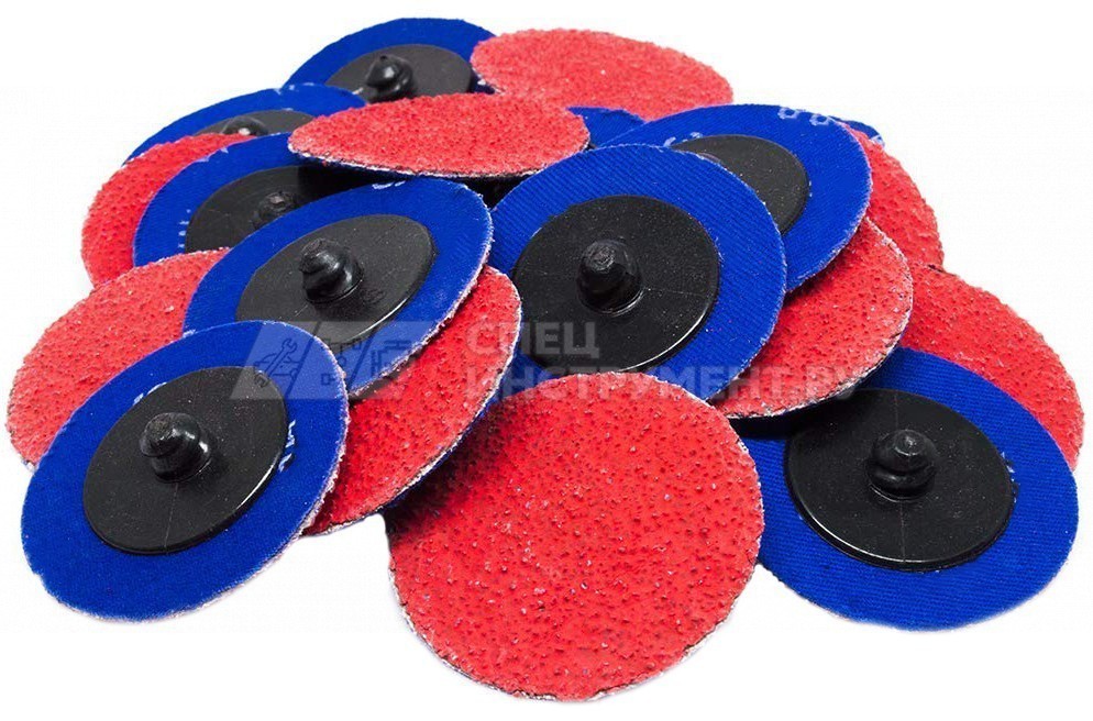 Круг абразивный шлифовальный 50мм (№40,красный)(к-т 50шт)