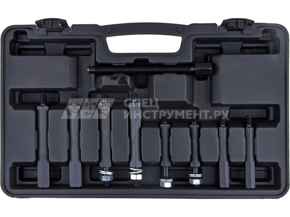 Набор съемников подшипников сепараторный 14пр. (Ø 25-50 мм; 45-75 мм; Ø захвата: 30-105 мм; L-220 мм) в кейсе LG-94227 LIGE