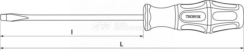 Отвертка шлицевая SL6х125 мм