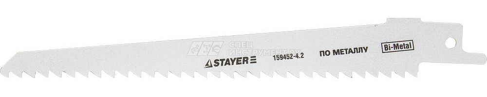 Полотно STAYER "PROFI" S611DF для сабельн эл. ножовки Bi-Metall, дерево, дерево с гвоздями,металл, газобетон, пластик