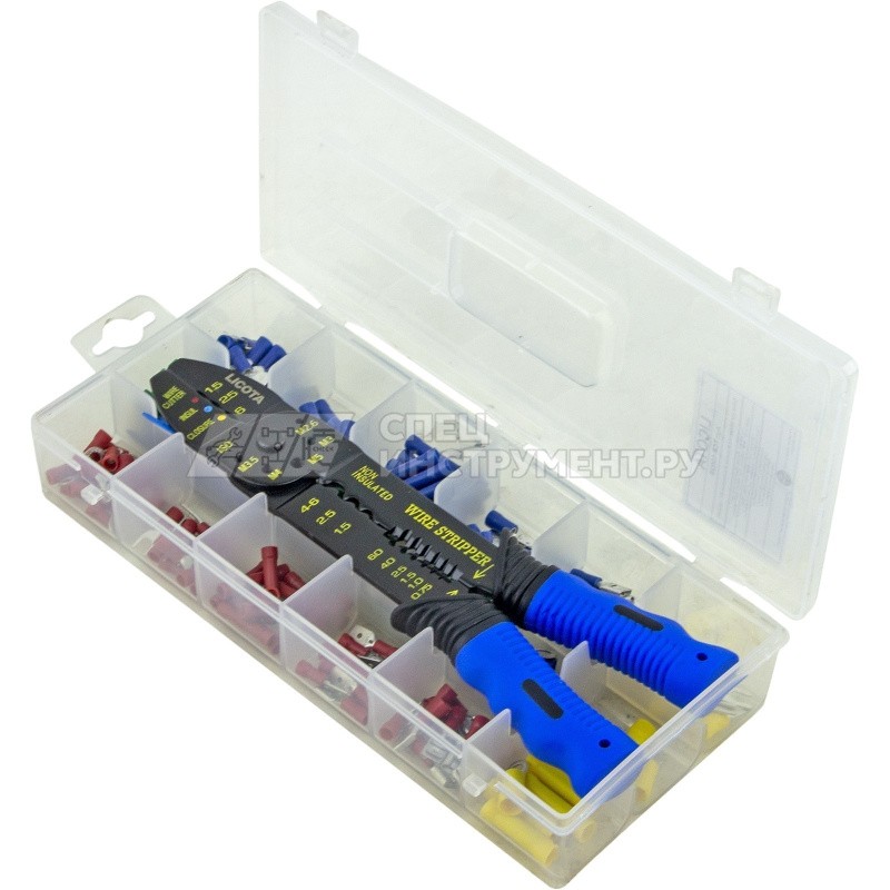 Набор для обжимки с клещами и клеммами 201 предмет