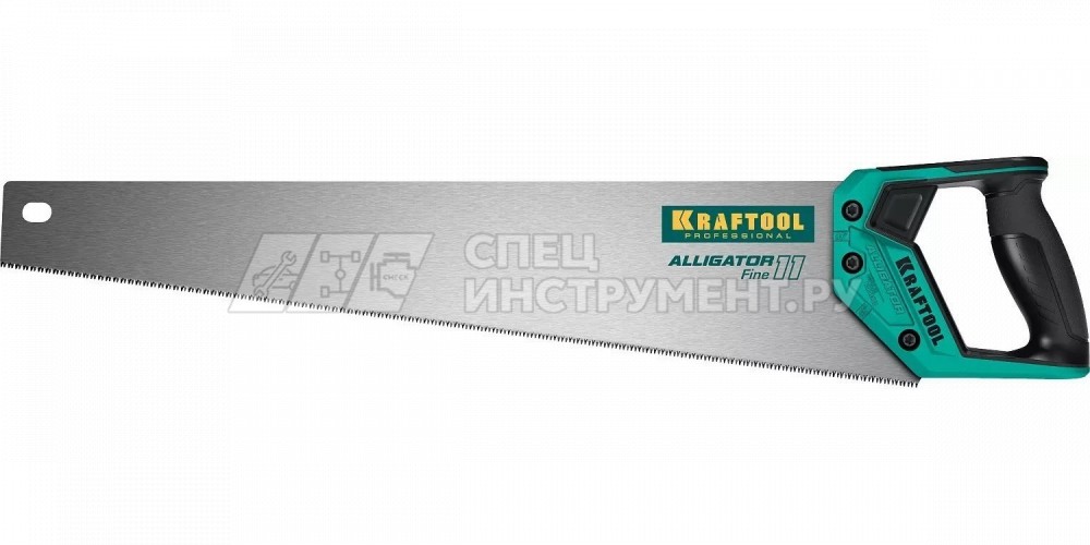 Ножовка для точного реза "Alligator 11", 500 мм, 11 TPI 3D зуб, KRAFTOOL
