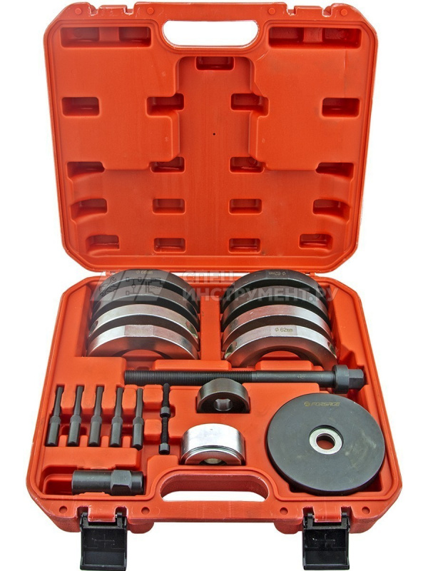 Набор инструментов для замены ступичных подшипников автомобилей группы VAG (O62/66мм)и ступиц диаметр до 72 мм, в кейсе