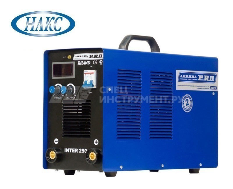 Сварочный инвертор Aurora PRO INTER 250 Mosfet + аттестат НАКС 1шт.