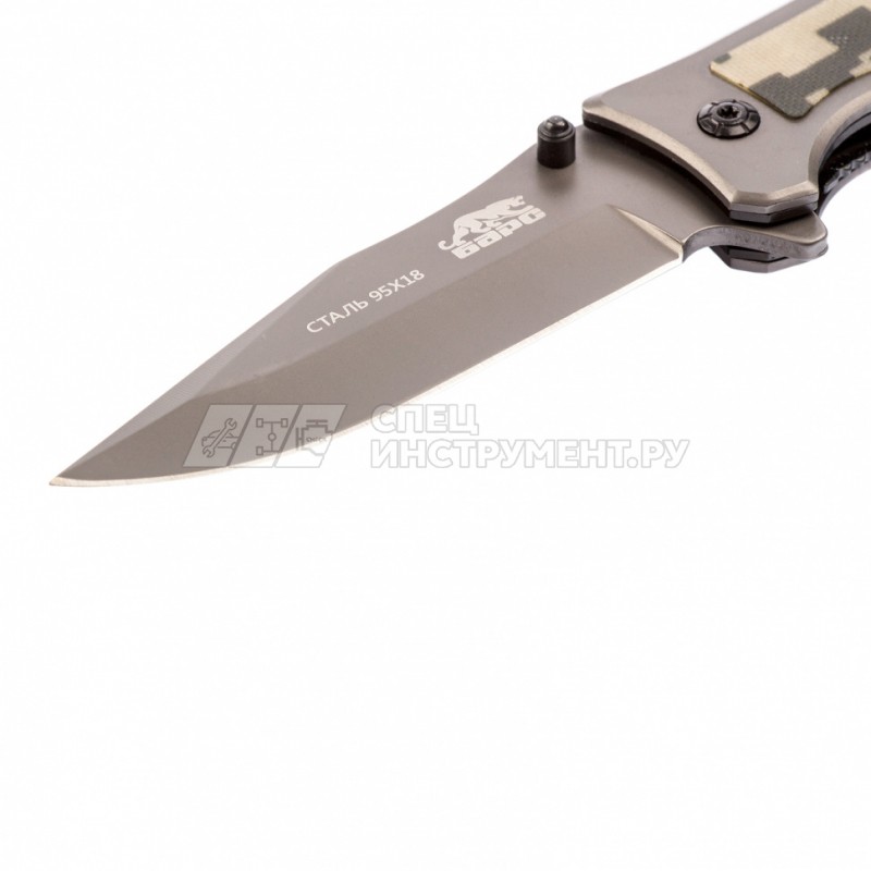 Нож туристический,складной 210мм/85мм системы Liner-Lock, с накладкой G10 на рукоятке// Барс