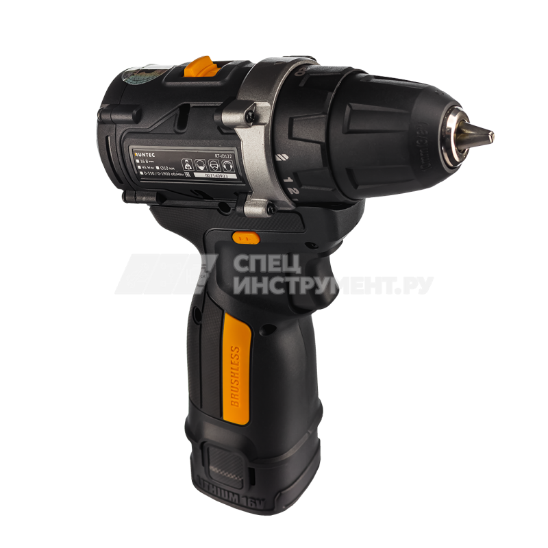 Дрель-шуруповерт аккумуляторная RUNTEC PRO 10 мм,16В, 2*2Ач, 45Нм